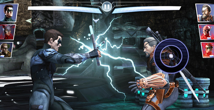 In Injustice - Gods among us the traditional controller has been substituted by an on screen stickpad emulator.