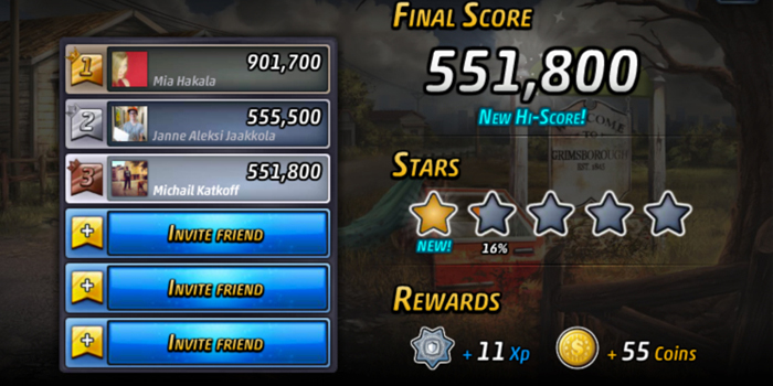Level specific leaderboards are perfect to encourage competition for every session