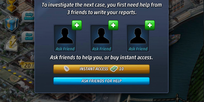After a week of gameplay, progress is halted by pay walls